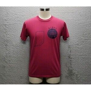 Vintage 90s Jerzees SISVL Volleyball T-Shirt L 42-44 Pink Indiana Made in USA